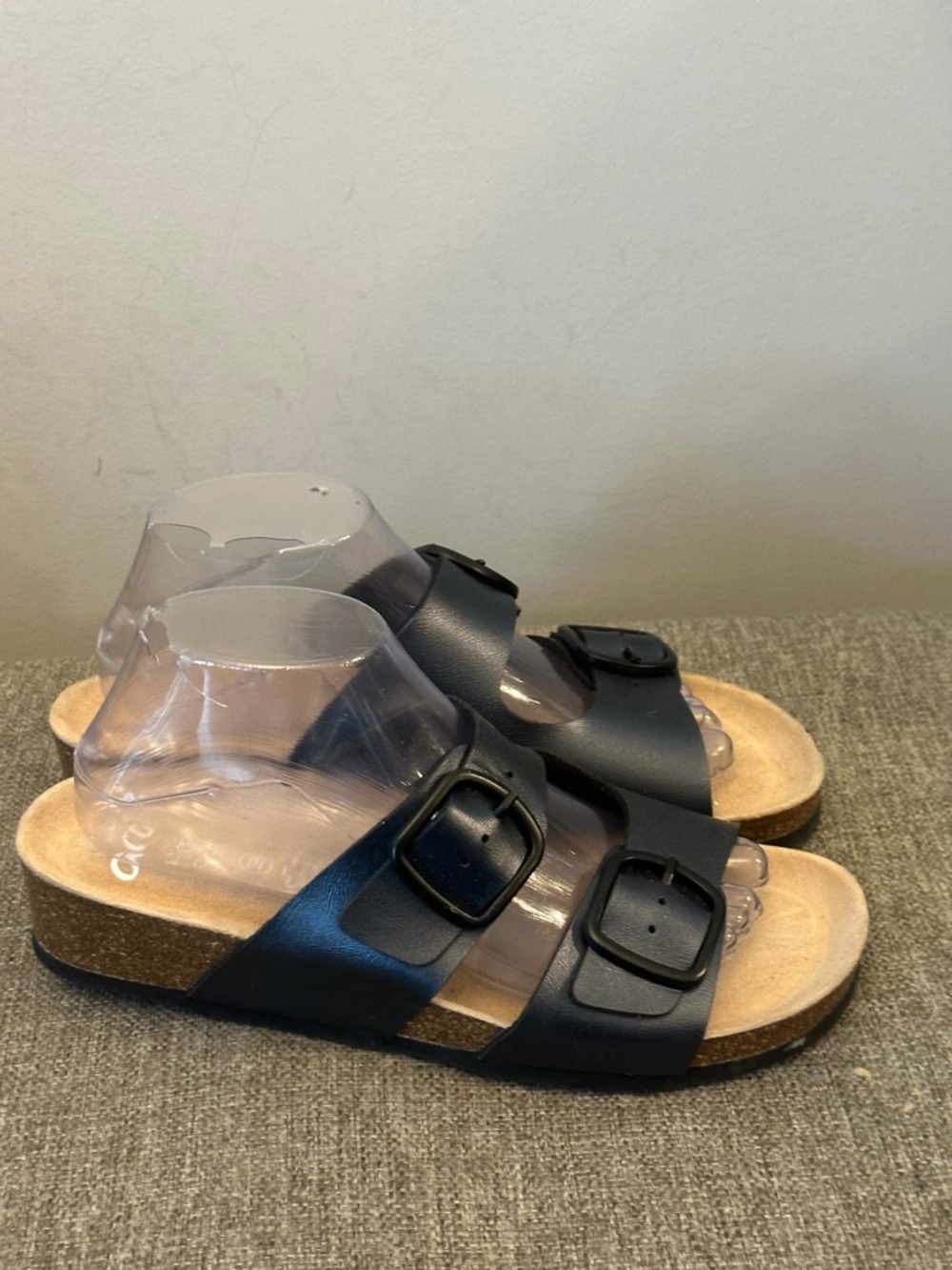 ara Bali black mules featuring leather Sandals Dark Blue Size 39=8.5